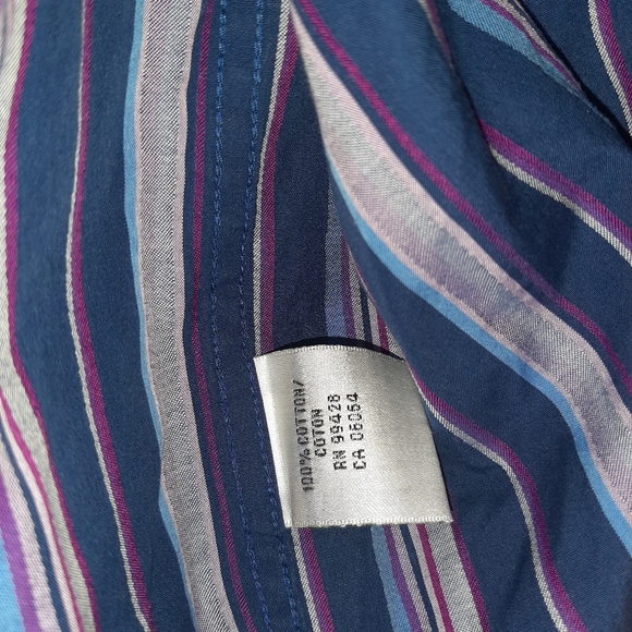 Bugatchi Uomo multicolor stripe shirt - Picture 4 of 6